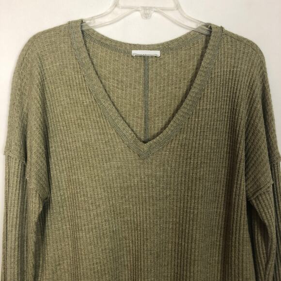 First Love by Lovelyn Waffle Knit Long Sleeve Top Size Large - Picture 3 of 10